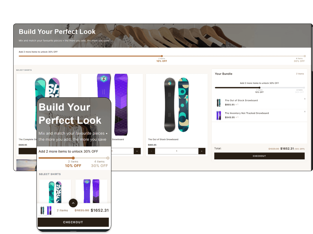 Elite Bundle Builder Interface
